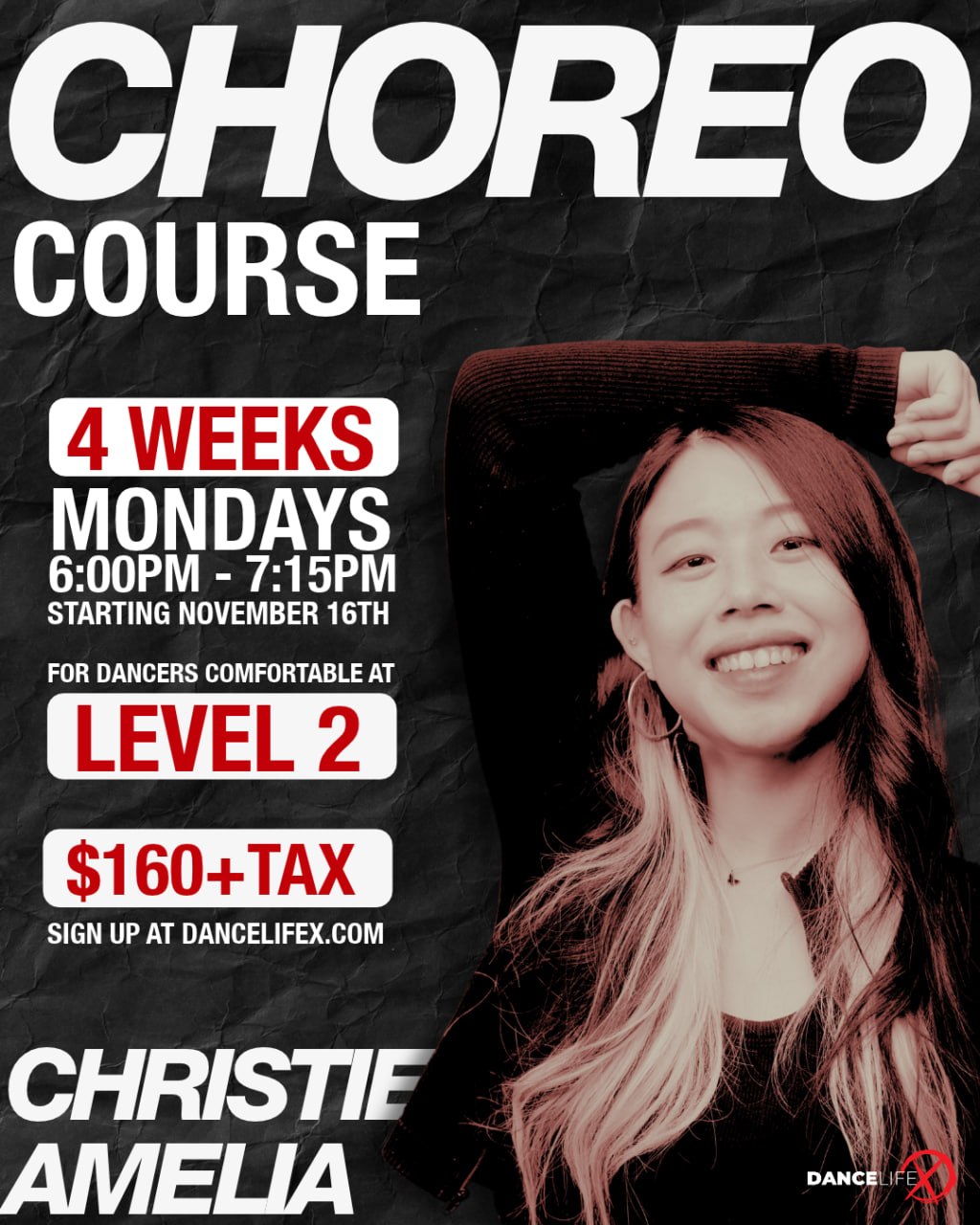 Choreo Course with Christie Amelia · November 2026 poster